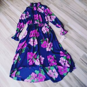 NWT Size 10 Nanette Lepore Blue Pink Floral Dress